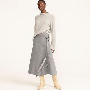 J. Crew Two-toned Merino Wool Wrap Skirt Size Small